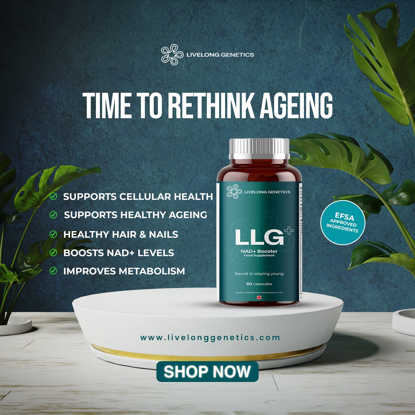 LLG+ |  NAD+ Booster | Supports Anti-Ageing