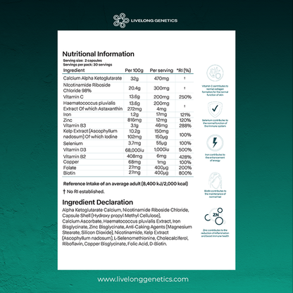 LLG+ |  NAD+ Booster | Supports Anti-Ageing
